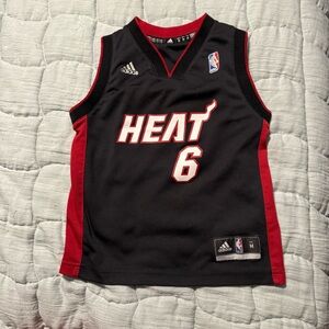 Adidas LeBron James Miami Heat #6 Youth Medium Jersey